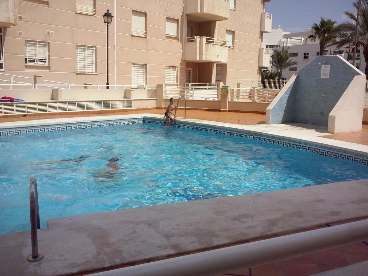 Apartamento Con Piscina Y Terraza A 50 Metros De La Playa Roquetas de Mar Exteriör bild